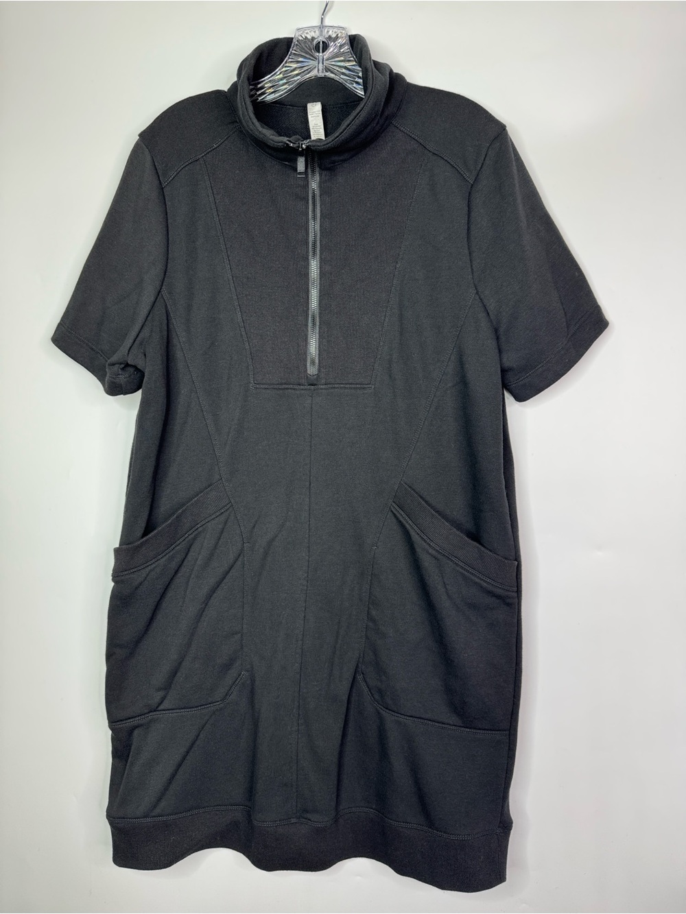 Rae Mode Black Short Sleeve Sweatshirt Dress Size Large